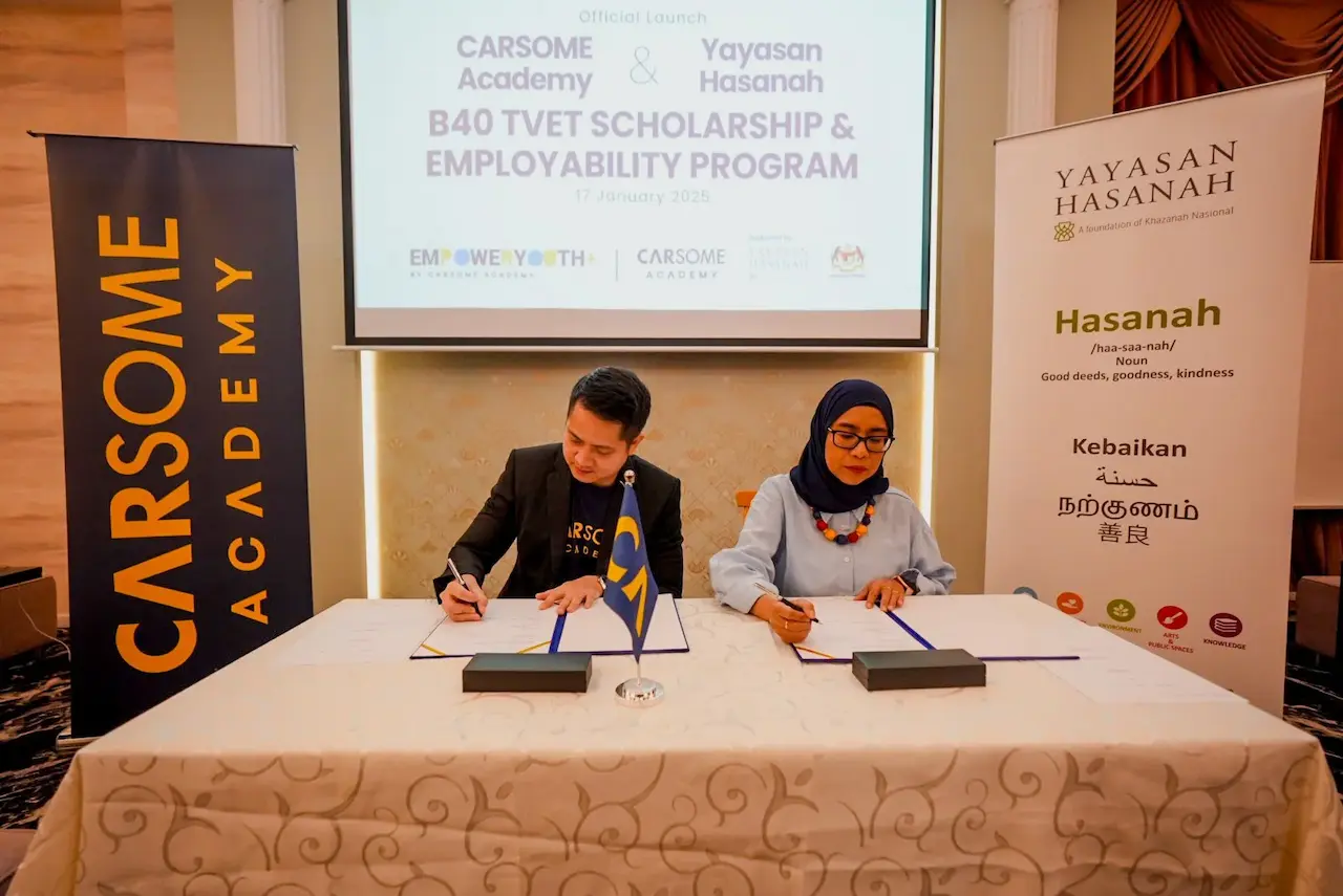 Yayasan Hasanah Dan CARSOME Academy Berkerjasama Untuk Menawarkan Geran Bantuan Bernilai RM450,000 Kepada Belia Kurang Berkemampuan Di Luar Bandar